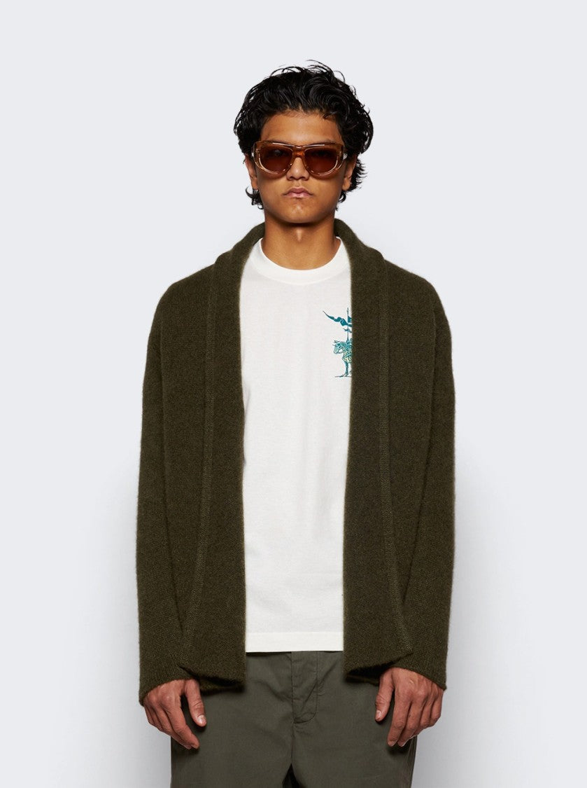 The Elder Statesman Italy Smoking Jacket New Olive