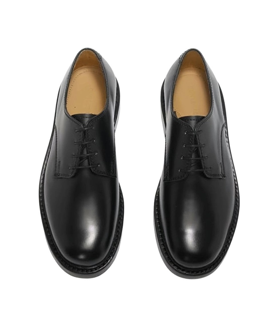 Our Legacy Polished Black Leather Derby Lace-Up Shoes