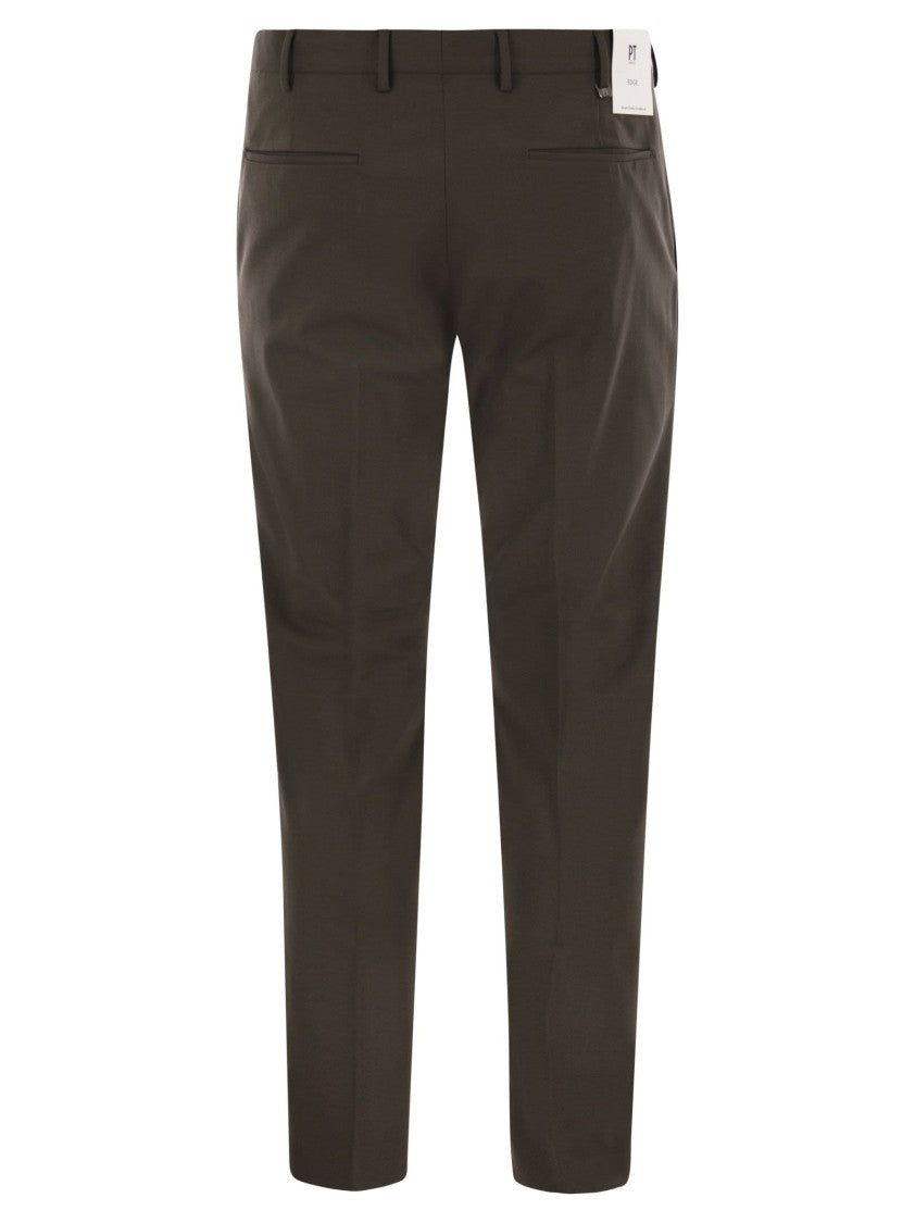 Pt Torino Dieci - Stretch Virgin Wool Trousers