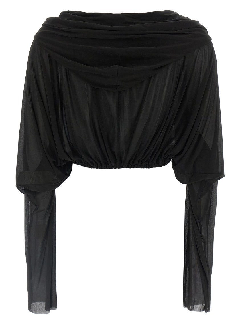 Rick Owens 'Crooped Hooded Tunic' Sweater