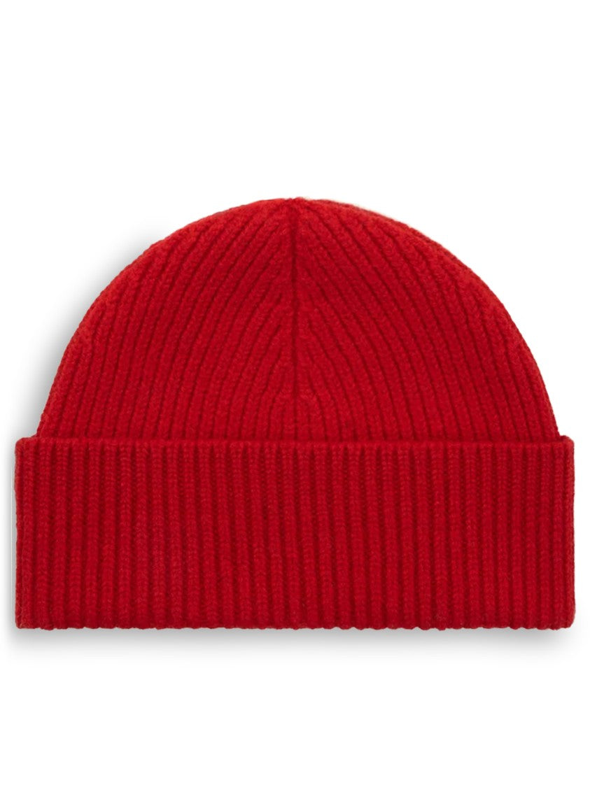 Ami Paris Quote Ami De Coeur Ribbed Knit Beanie