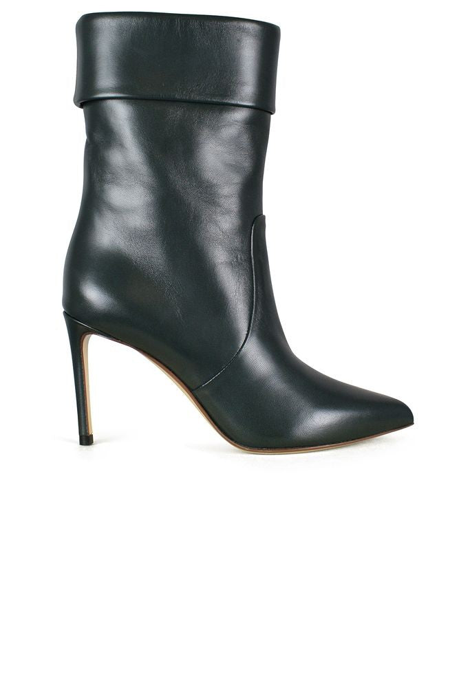 Francesco Russo Pointed Toe Ankle Boots With Folded Cuff