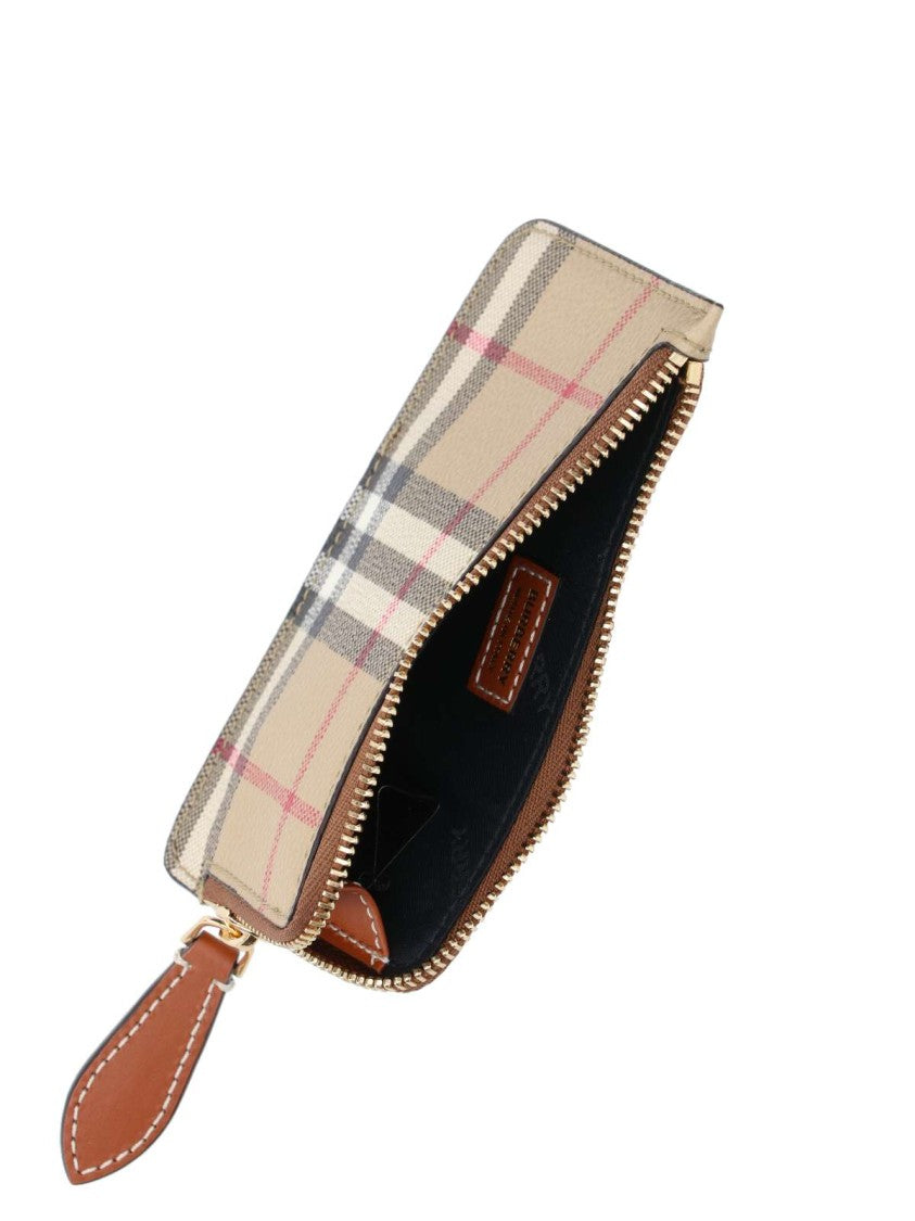 Burberry Check' Zip Wallet – Beige