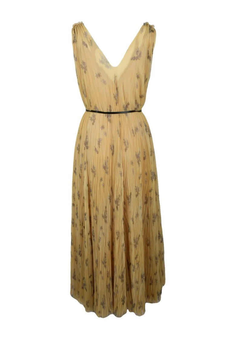 Fabiana Filippi Long Tulle Dress - Yellow