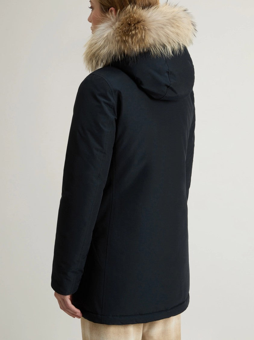 Woolrich Black Arctic Detachable Fur Down Parka