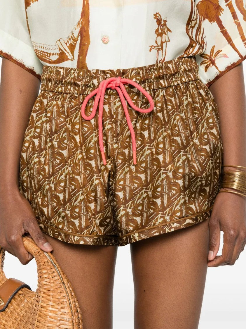 Zimmermann Relaxed Fit Silk Shorts
