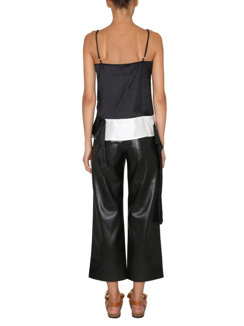 J. W. Anderson Satin-Finish Sweetheart Neckline Top