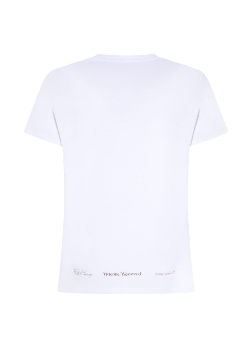 Vivienne Westwood White Floral Print Crew Neck Top