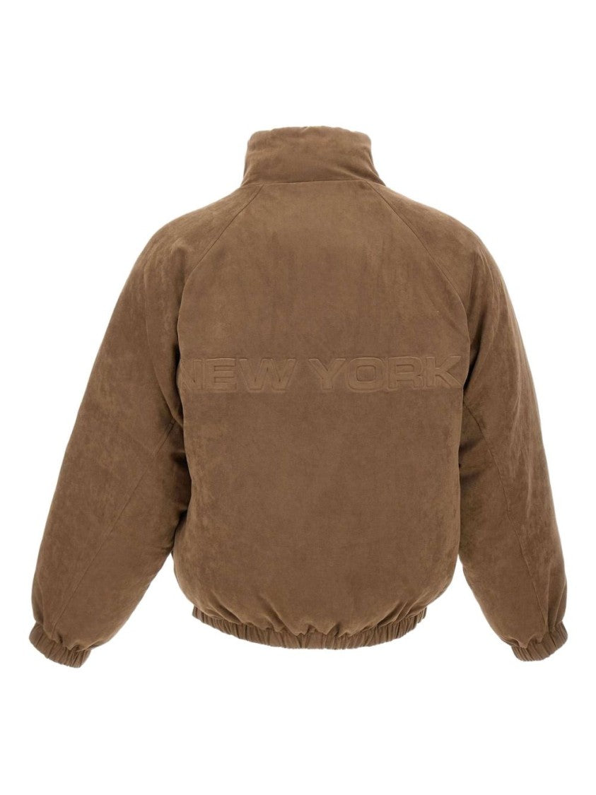 Emporio Armani Reversible Camel Suede Bomber Jacket
