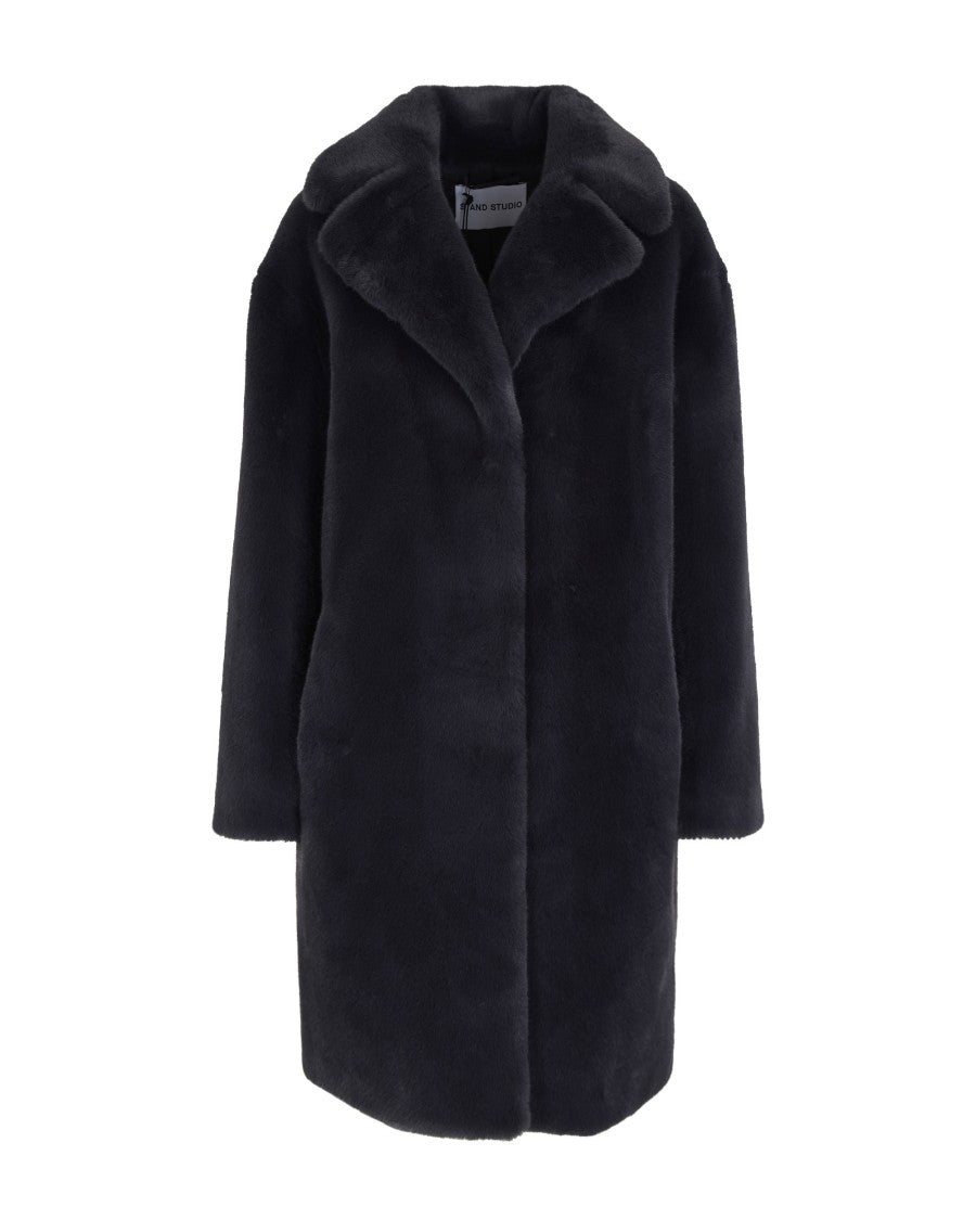 Stand Studio Camille Cocoon Coat Graphite Grey