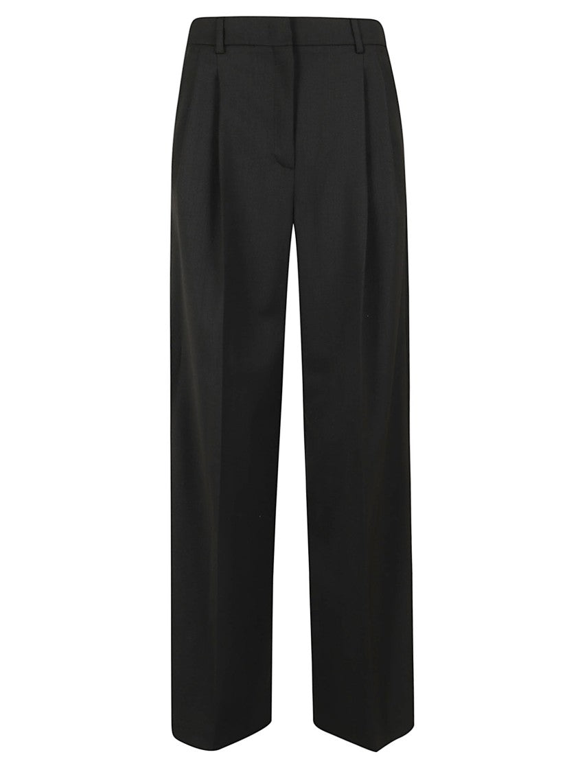 Max Mara Black Wide-Leg Trousers With High Waist