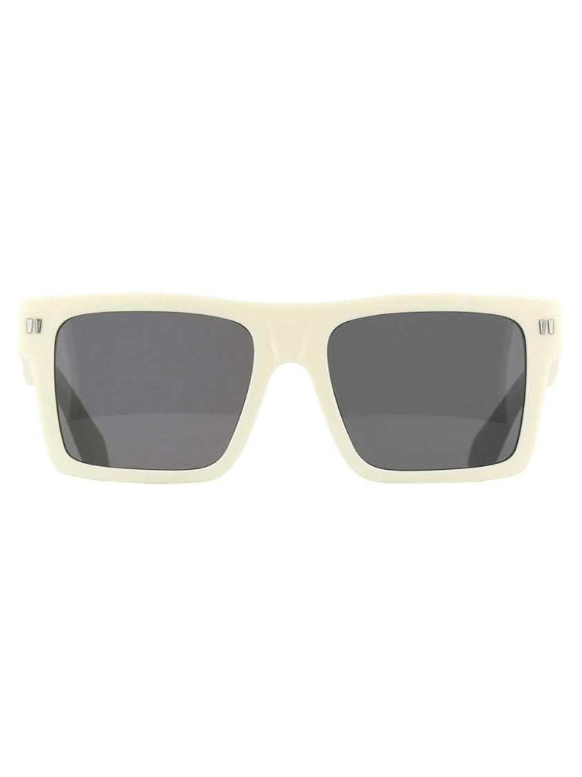 Off-White Angular Frame Off White Sunglasses With Minimalist Design