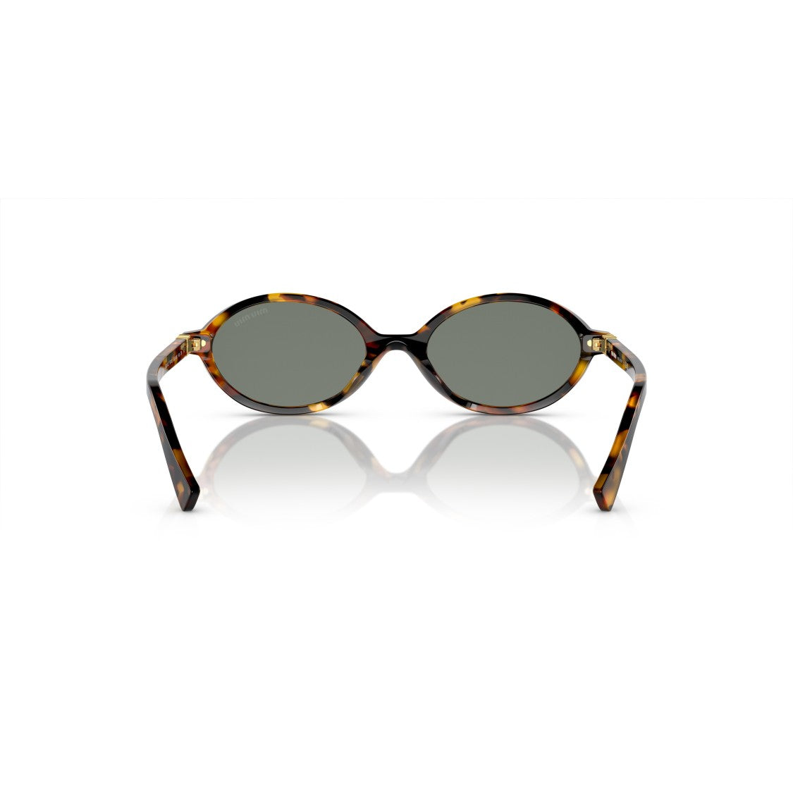 Miu Miu 0Mu 04Zs Tortoiseshell Acetate Oval Sunglasses