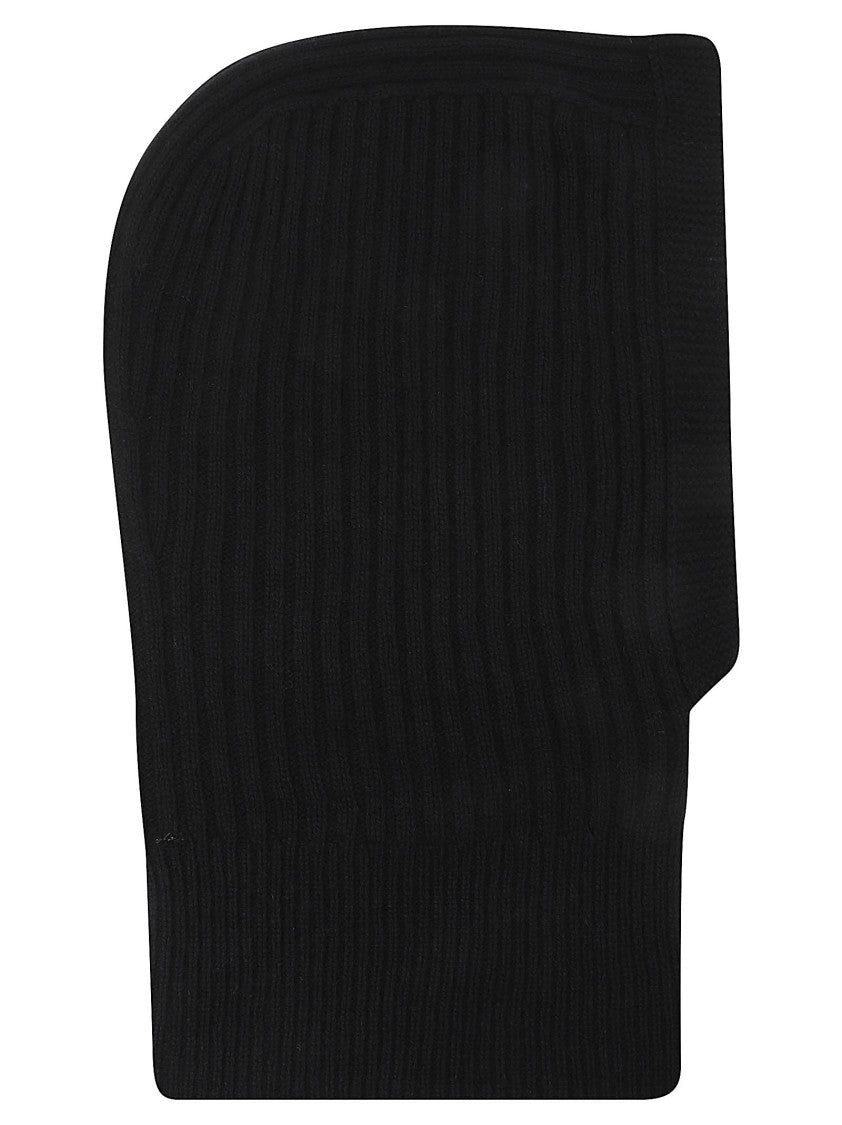 Aragona Black Ribbed Cashmere Balaclava