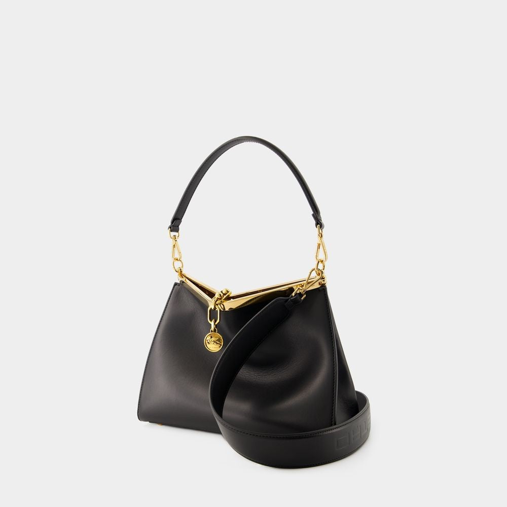 Etro Pelle Unita Hobo Bag - Leather - Black