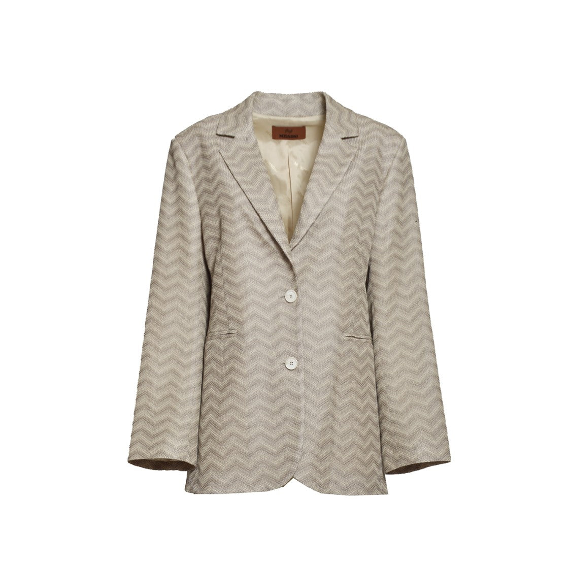 Missoni Sand Chevron Cotton Single Breasted Jacket