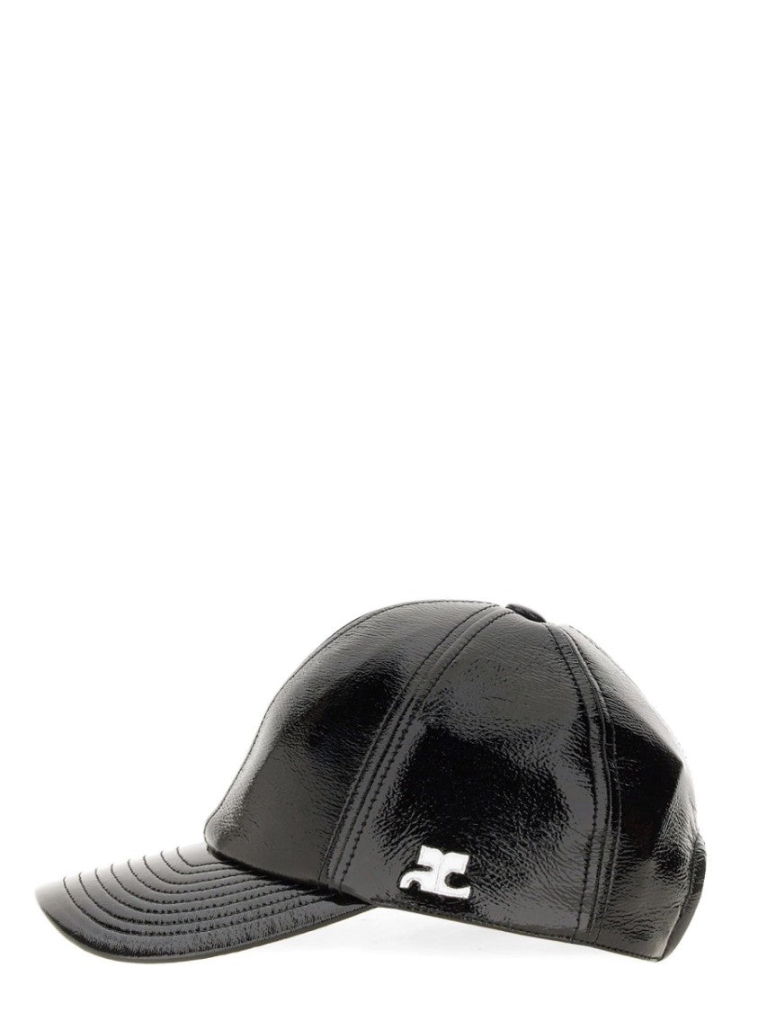 Courrèges Structured Black Baseball Cap