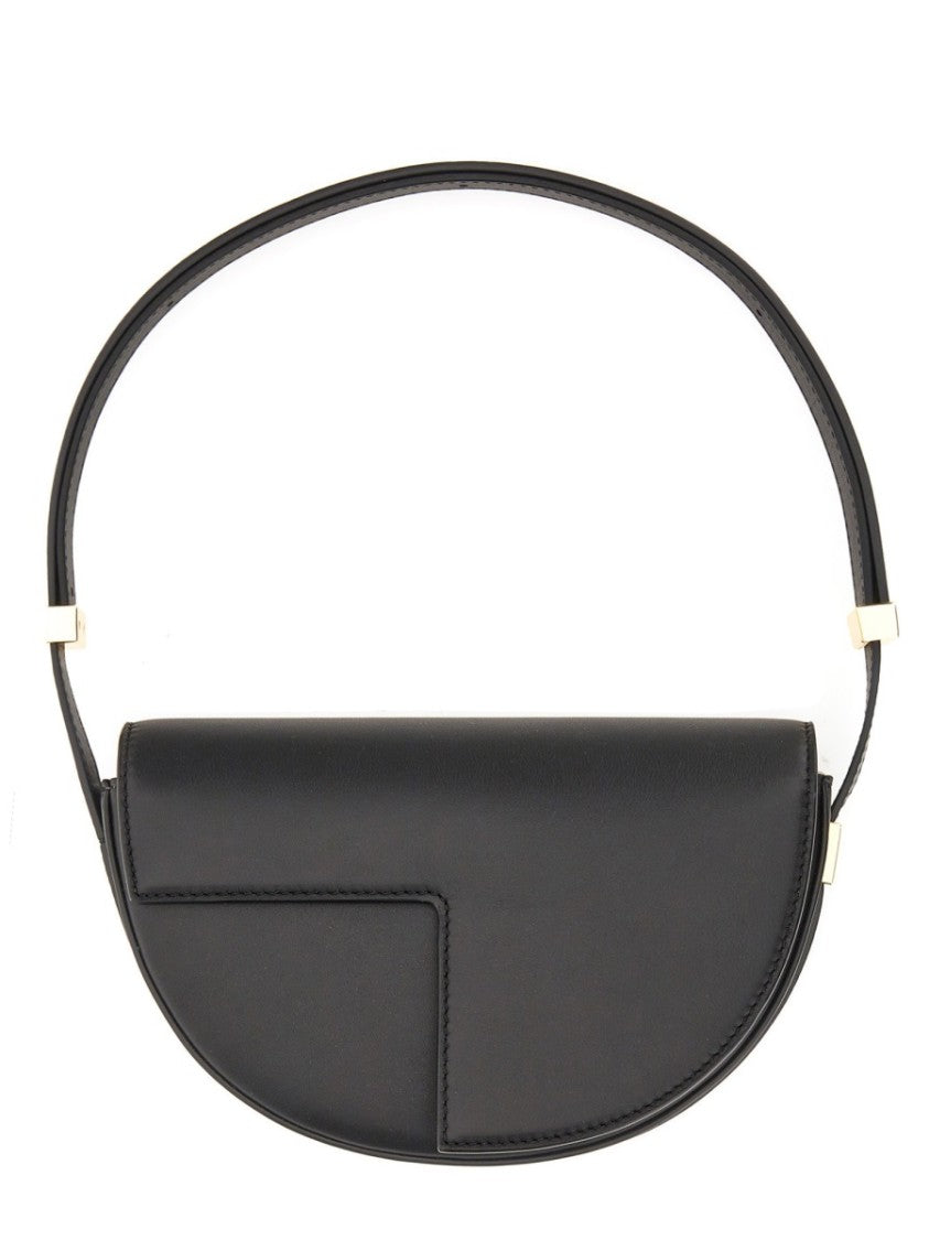 Patou Half-Moon Leather Shoulder Bag