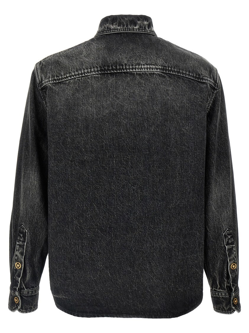 Versace Stonewash Cotton Denim Shirt