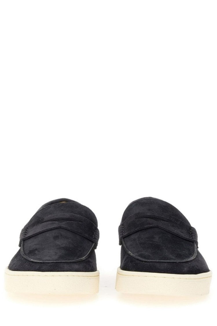 Brunello Cucinelli Suede Loafers With Contrasting Rubber Sole