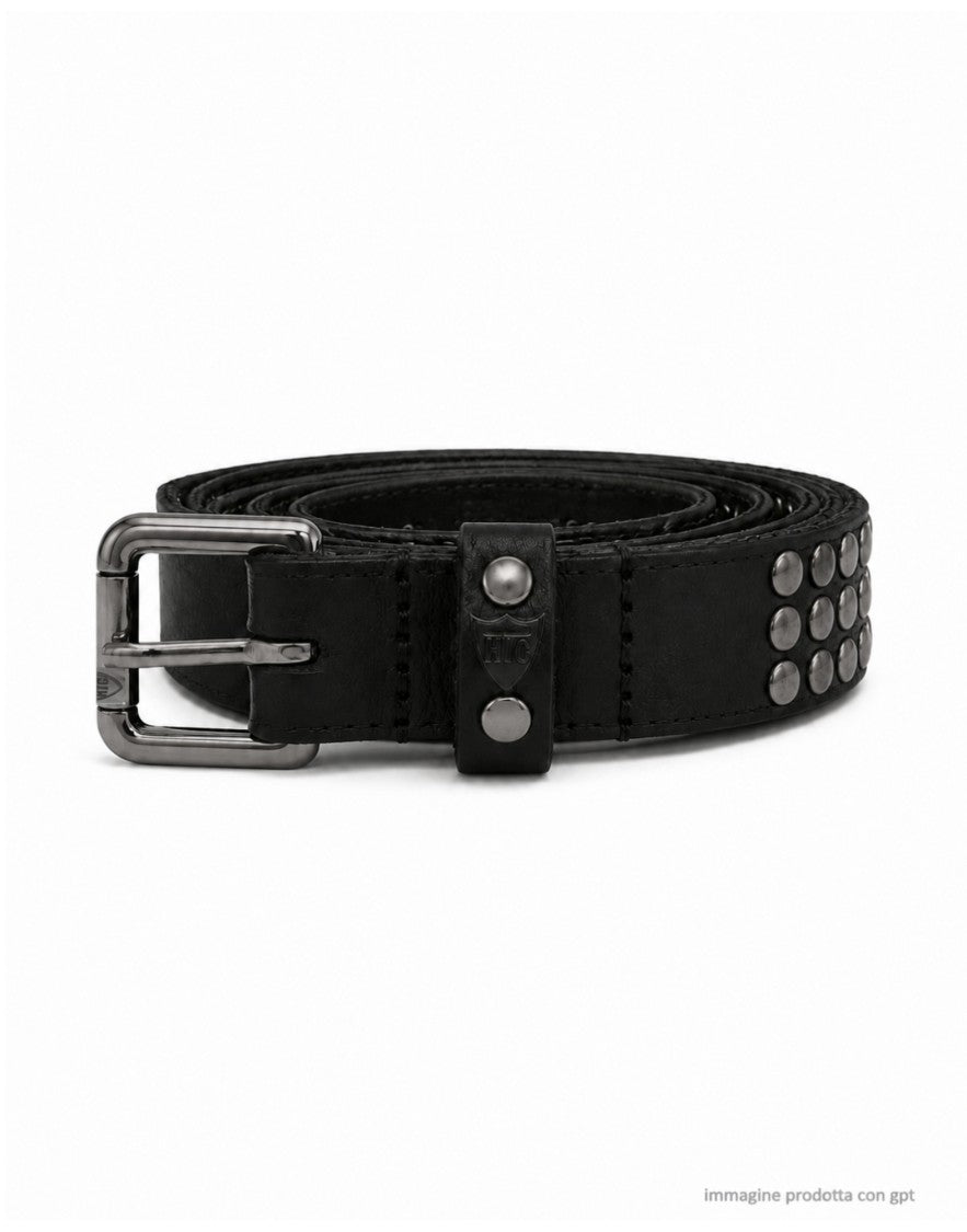 Htc Los Angeles Black 3000 Studs Leather Studded Belt