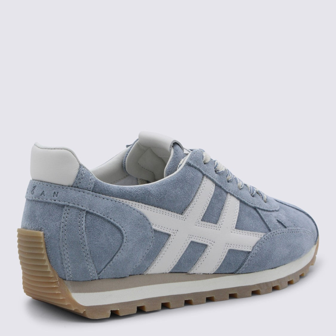 Hogan Denim Upper Sneakers With Lace-Up Design