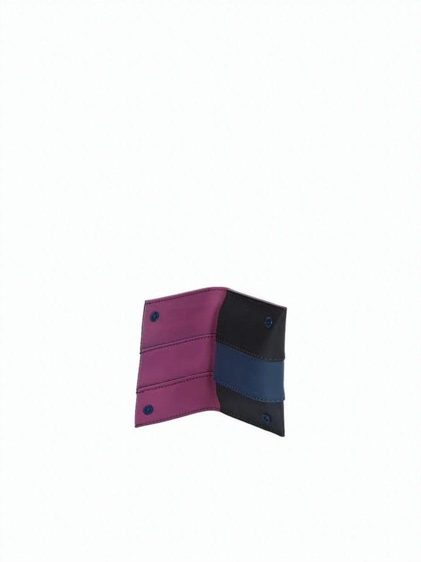 Sunnei Tri-Panel Leather Wallet With Contrasting Interior