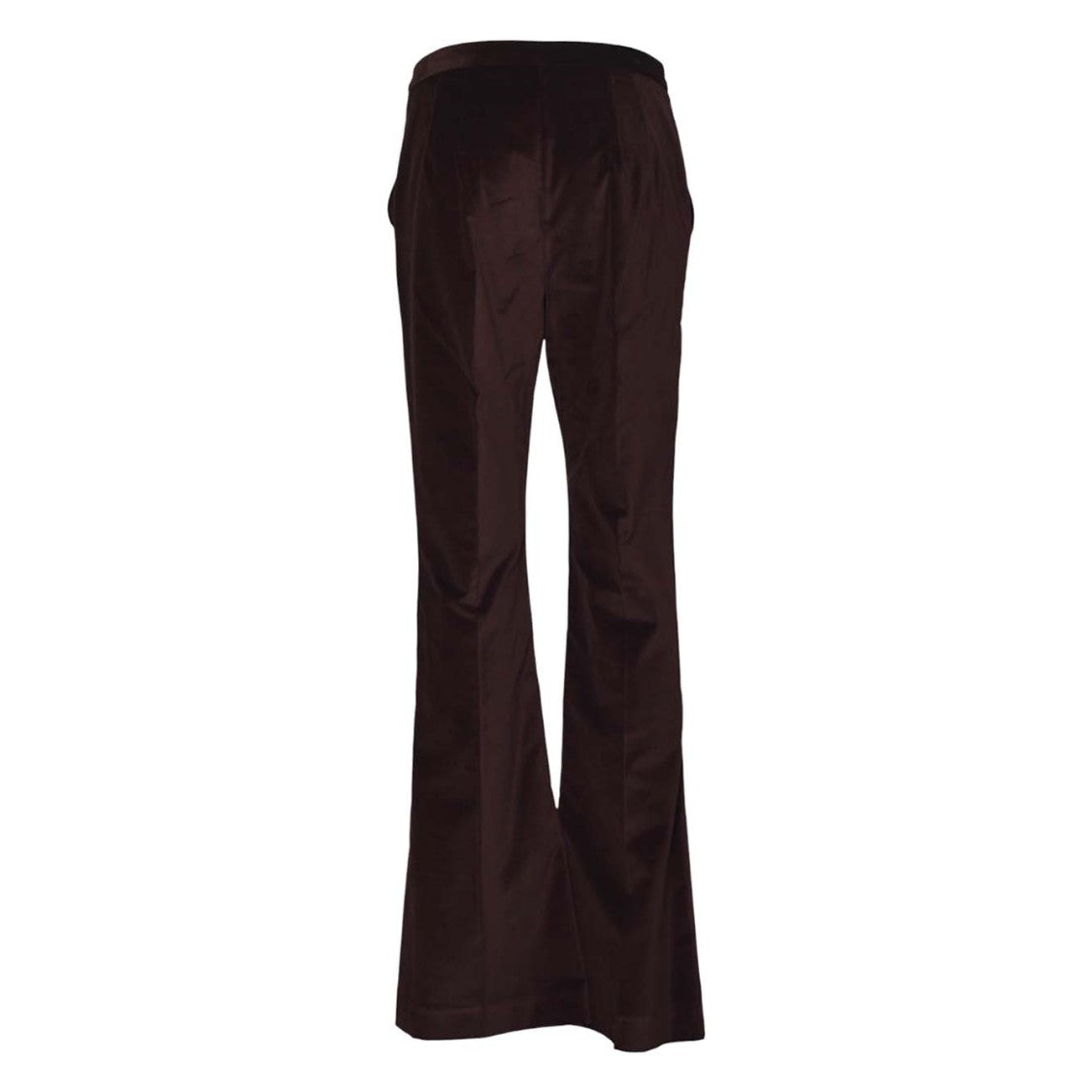 Merci Burgundy Flared Trousers With High Waist And Tailored Finish