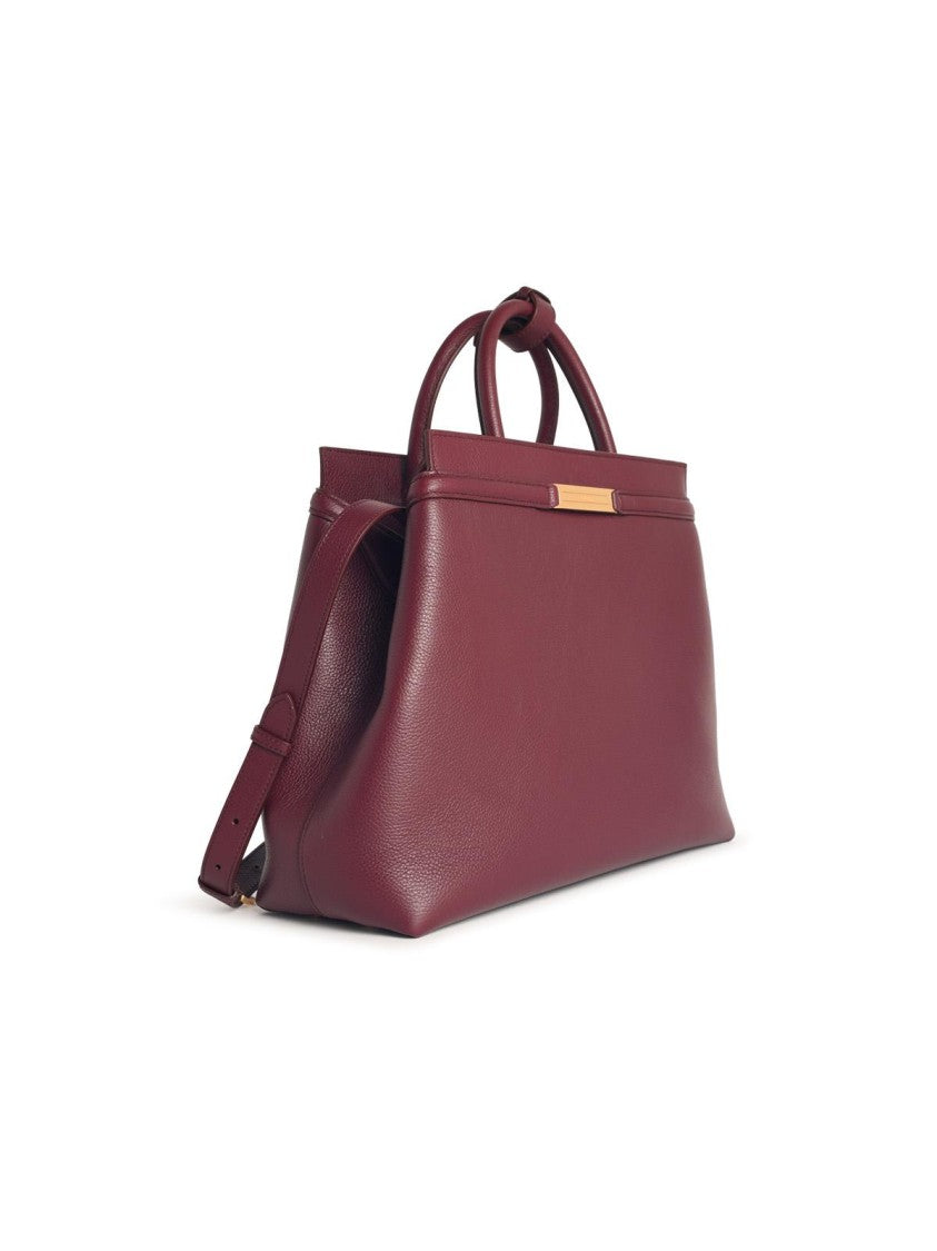 Bally Burgundy Leather Deco' Bag