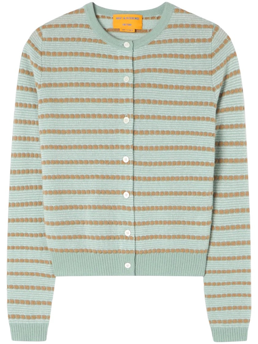 Guest In Residence Pebble Stripe Jane Button-Down Cardigan
