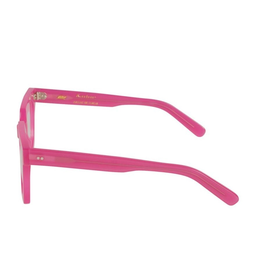 Kador Maya Oversized Square Frame Sunglasses With Pink Translucent Finish