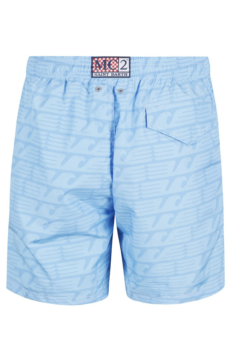 Mc2 Saint Barth Ultralight Swim Short - Light Blue