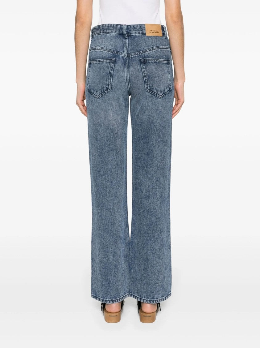 Isabel Marant Blue Belvira Bootcut Lyocell Pants
