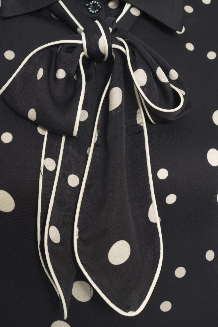 5 Progress Animal Print Blouse With Bow Tie Collar