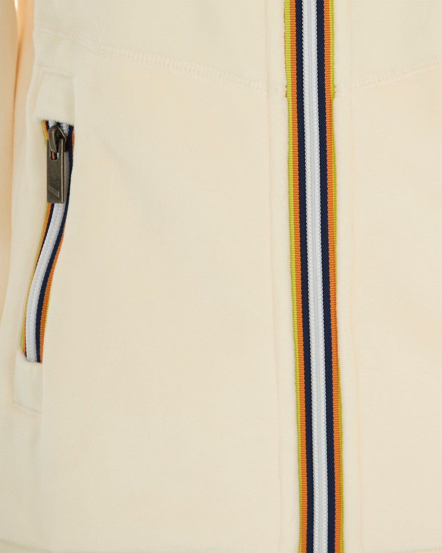 K-Way Lily Velour Polar Double White Jacket