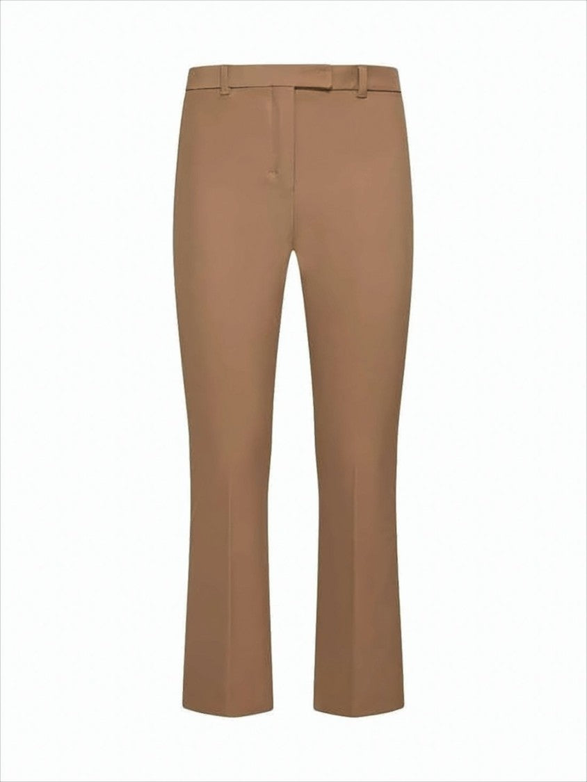 Max Mara Tailored Brown Straight-Leg Pants
