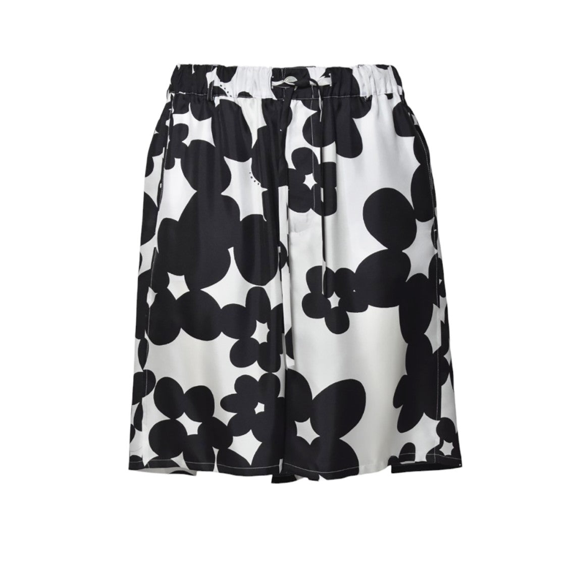 Marni Silk Bermuda Shorts With Black
