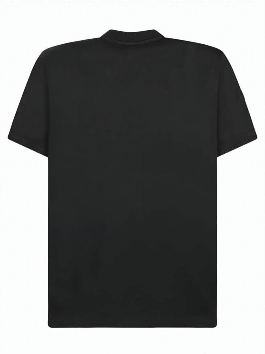 Moncler Minimalist Black T-Shirt With Logo Emblem