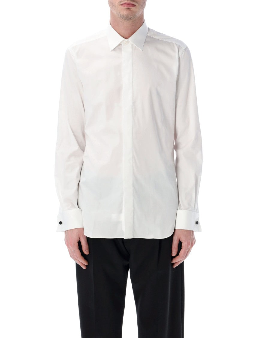 Xacus White Shirt With Italian Collar