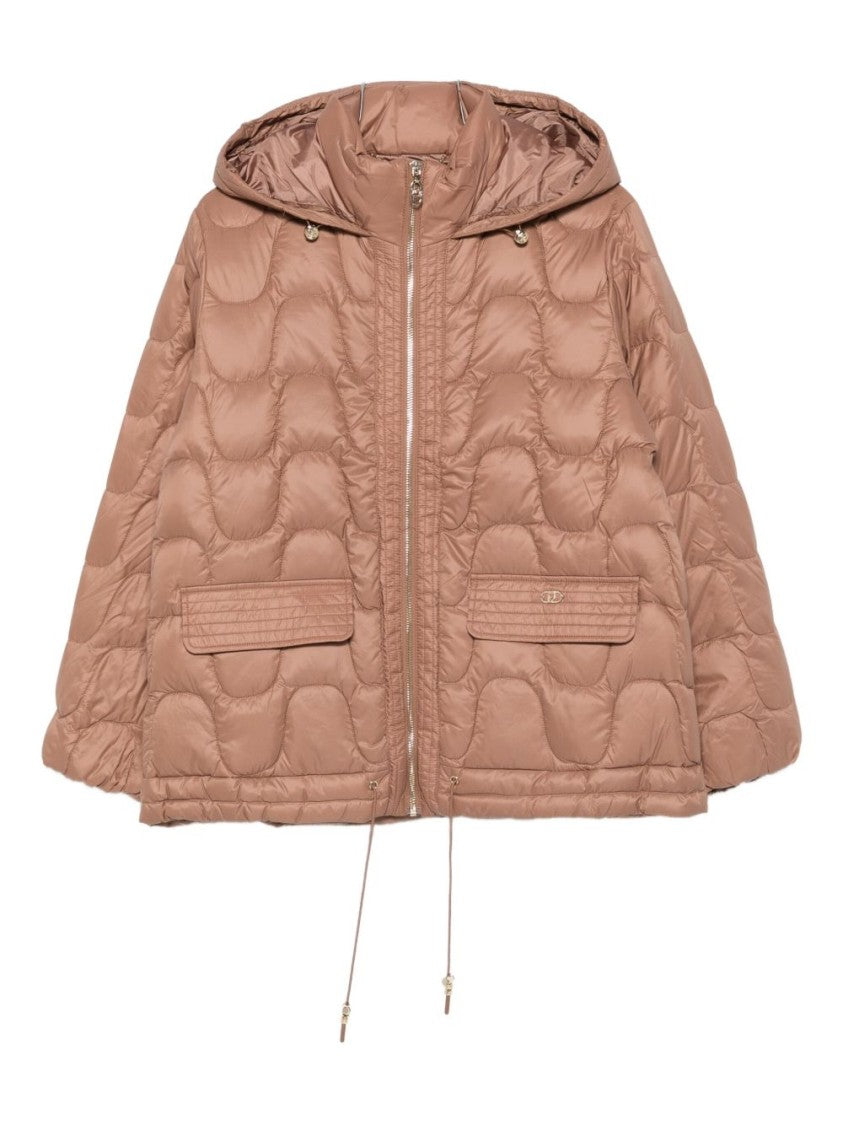 Liu Jo Quilted Brown Jacket With Hood