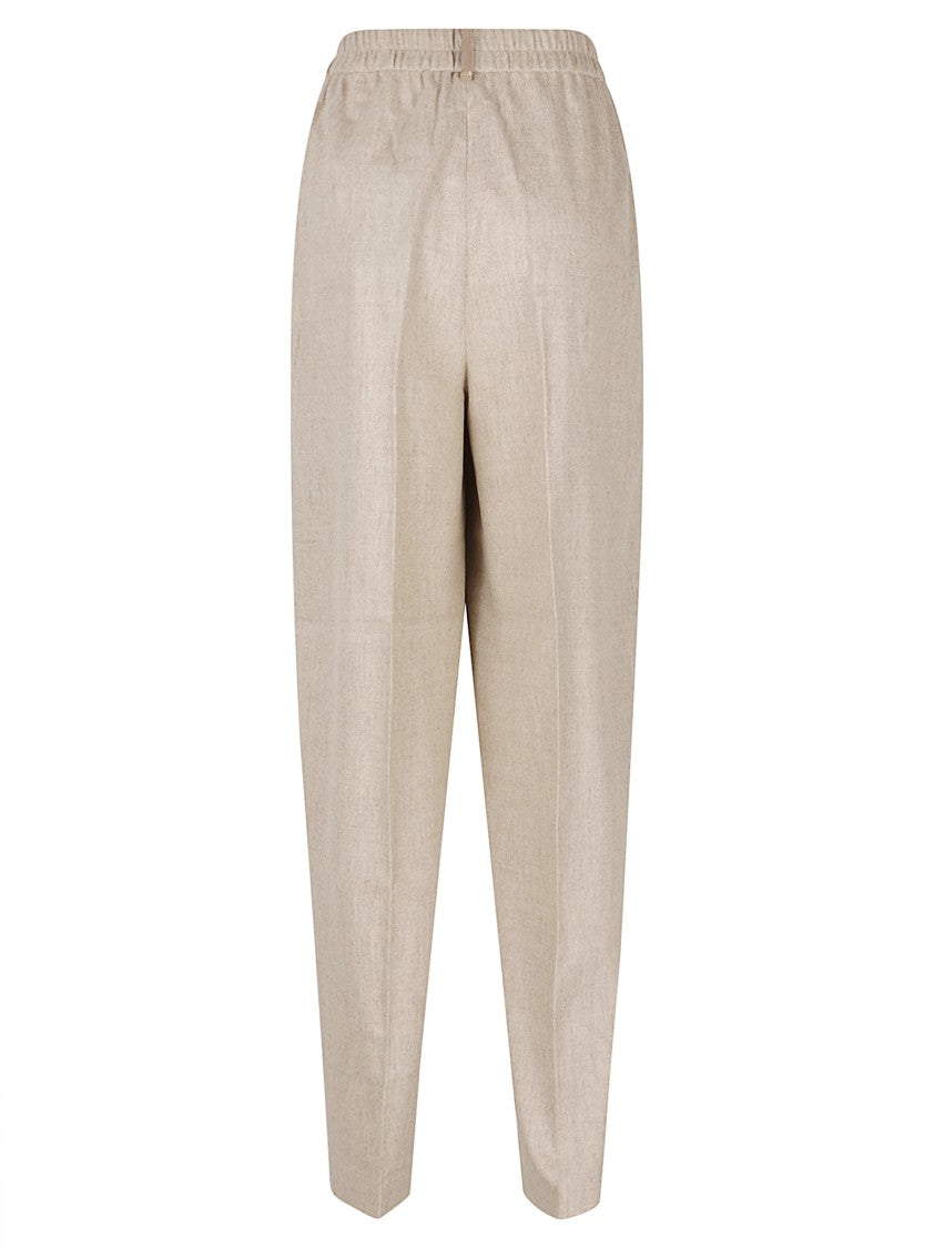 Fabiana Filippi Relaxed Fit Trousers With Tapered Leg Design And Textured Fabric