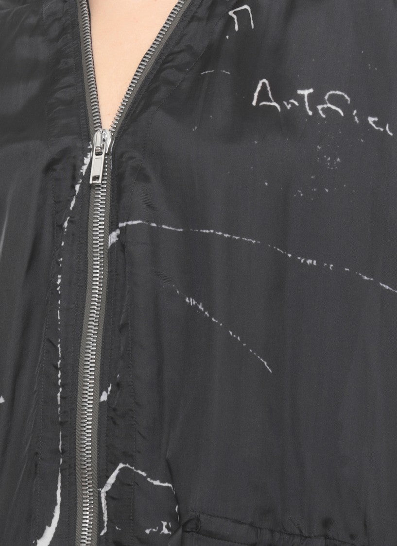 Rick Owens Black Sail Printed Viscose Vest