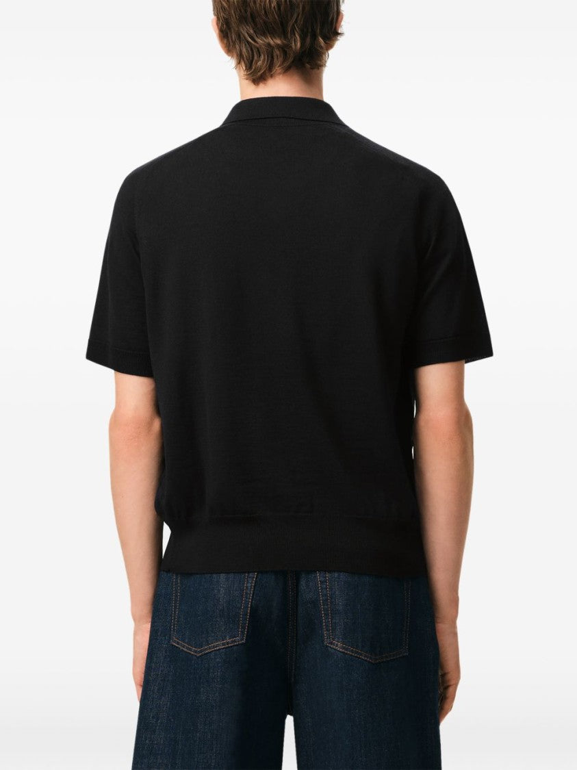 Ami Paris Short-Sleeve Polo Shirt With Chest Embroidery