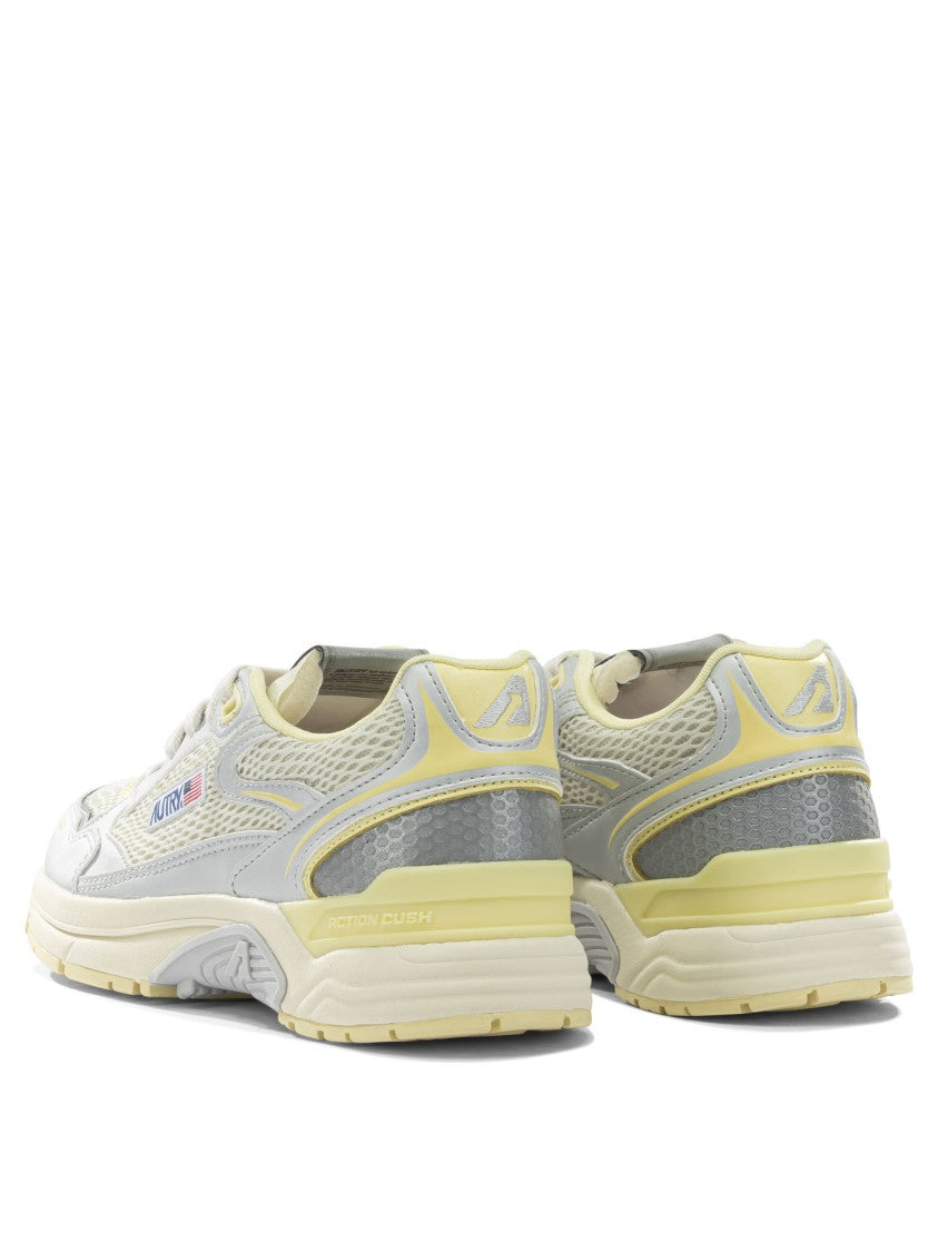 Autry Running-Inspired Mesh And Leather Sneakers