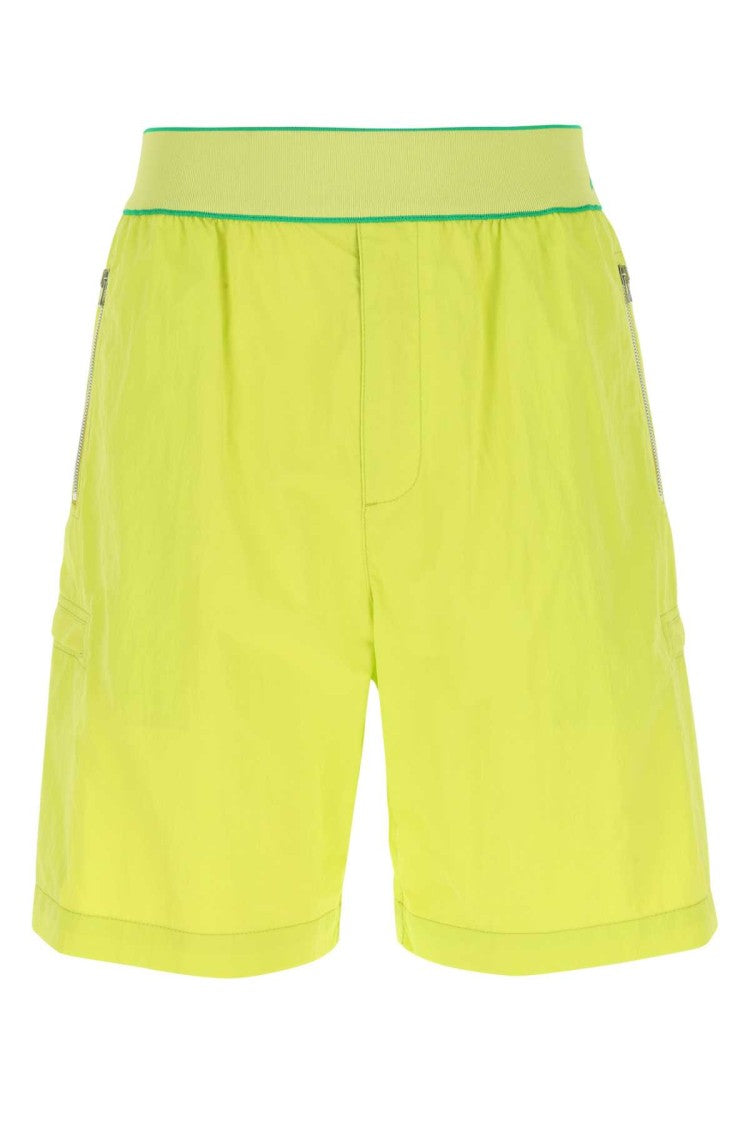 Bottega Veneta Acid Green Nylon Bermuda Shorts