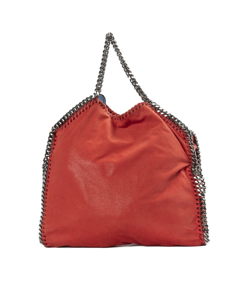 Stella Mccartney Orange Falabella 3-Chain Suede Medium Tote Bag