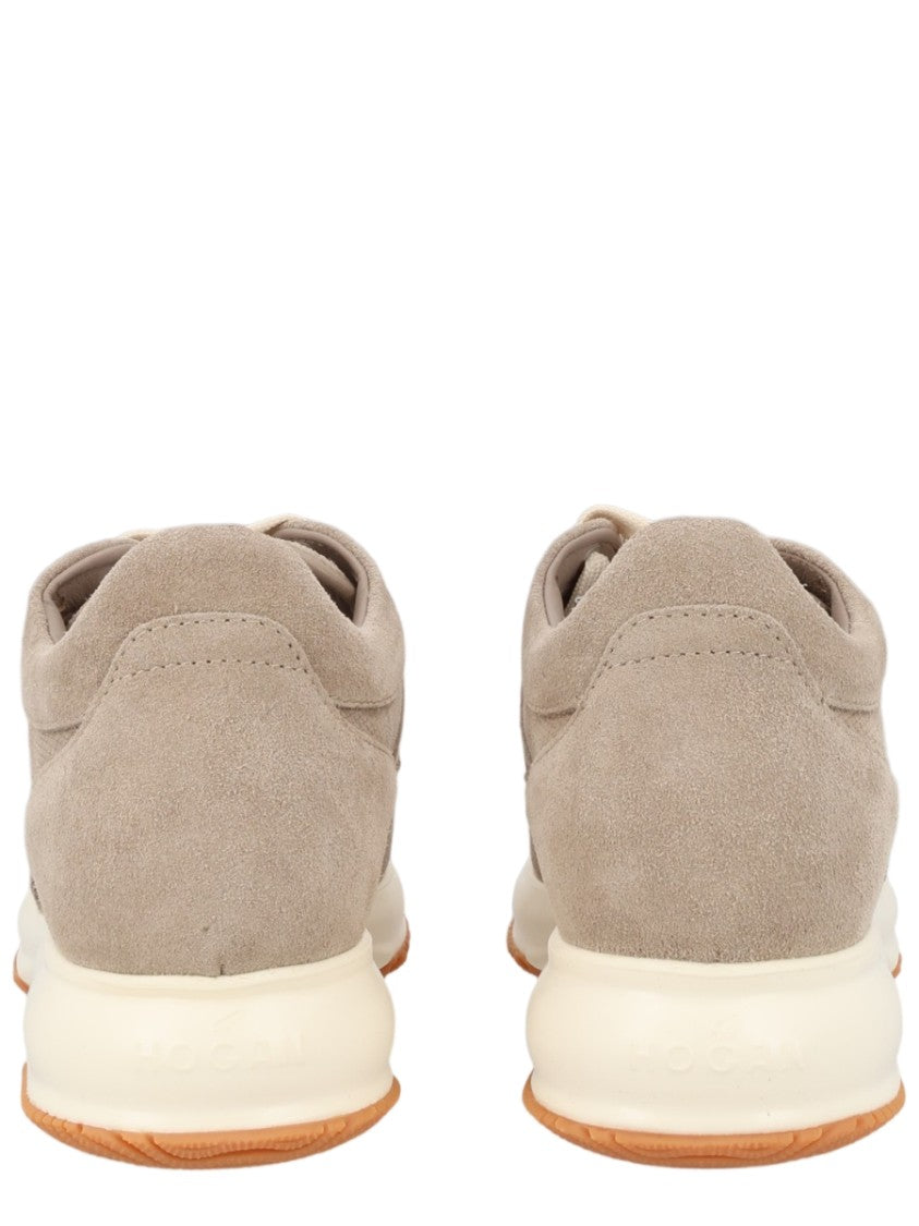 Hogan Multicolour Suede Mesh Beige Sneakers