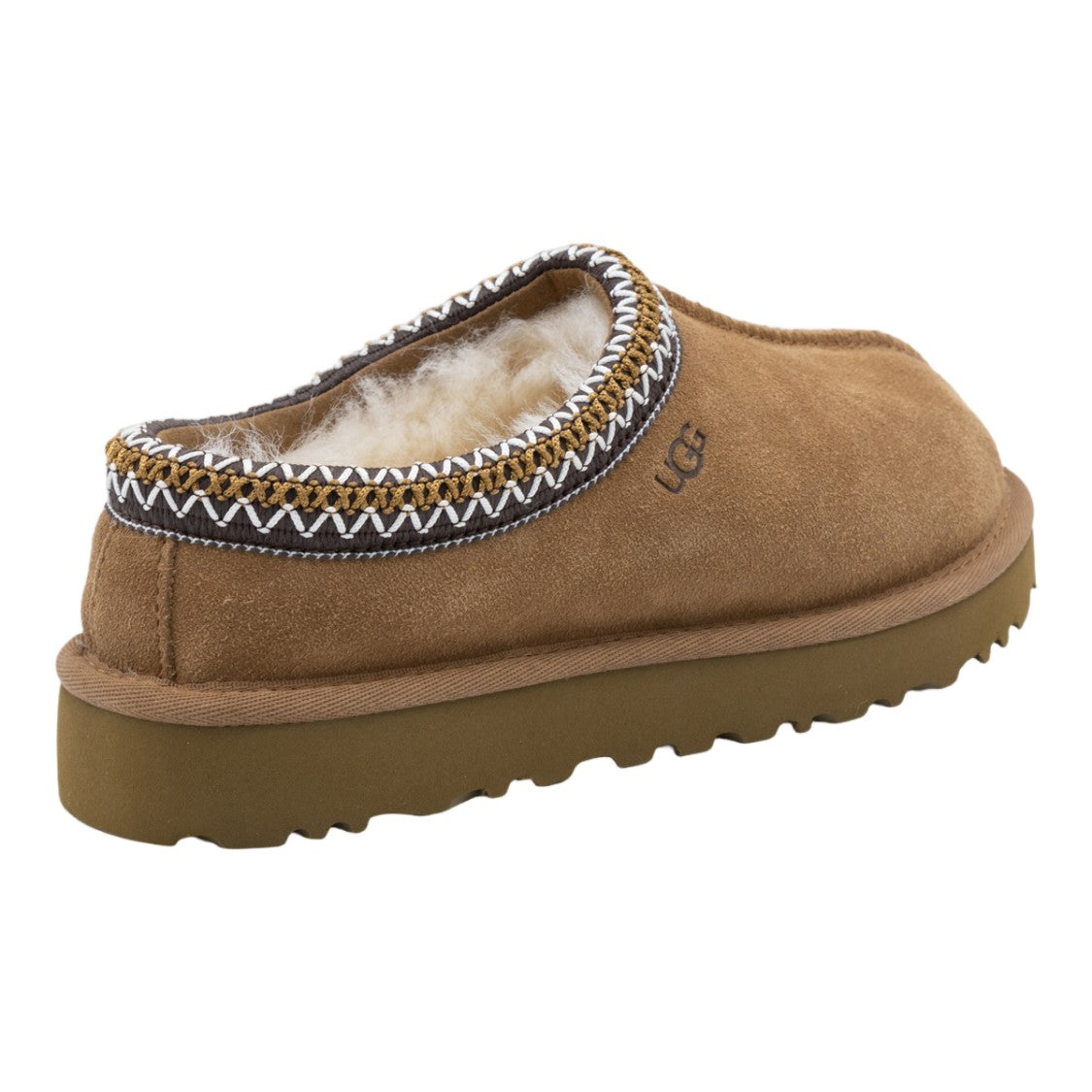 Ugg Suede Slip-On Flats With Stitched Detailing
