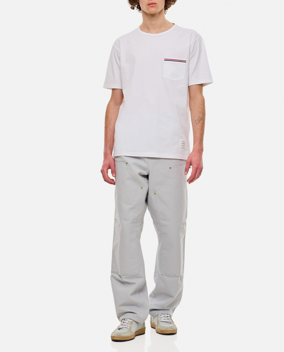 Thom Browne Ss Rwb Pocket Cotton T-Shirt