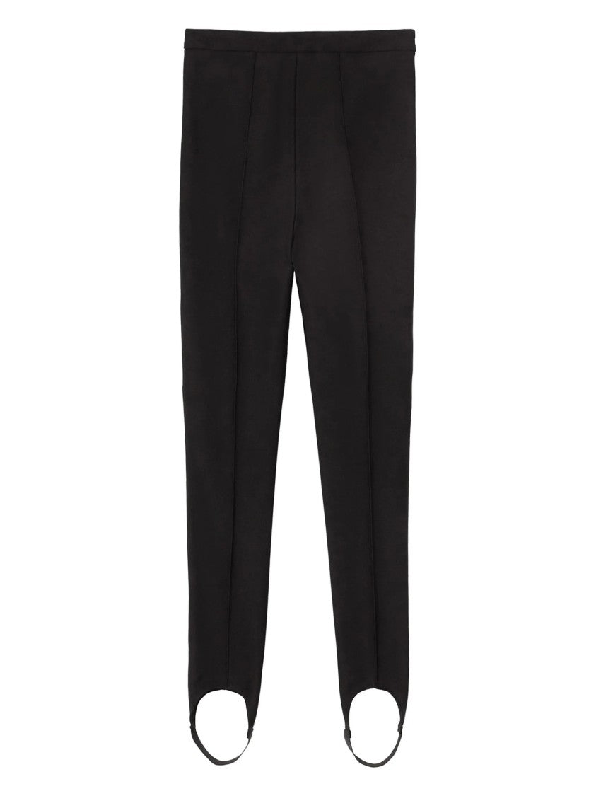 Pinko High-Waisted Black Leggings With Cut-Out Ankle Details